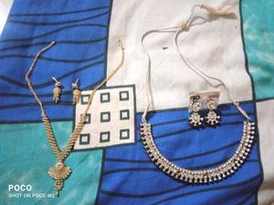 2 Necklace And 3 Earrings Pair Combo