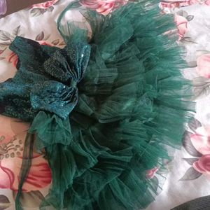 Green Sequin Tulle Dress