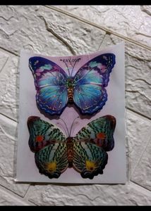 Cute Butterfly Sticker 🦋 And Peacock 🦚1set =4pic