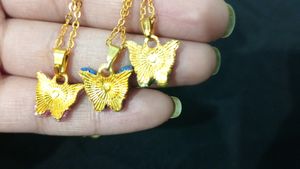 Brandsoon Studded Butterfly Pendant With Chain