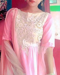 Price - 580  rs Only🥳 Long Designer Neck Work Gow