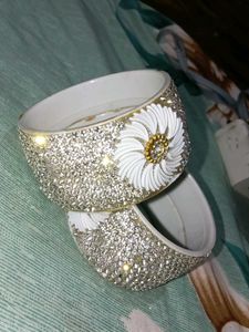 Sparkling Flower Bangles
