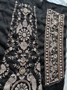Elegant Black &amp; Gold Lehenga
