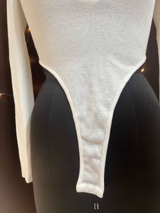 White Full Sleeves Bodysuit
