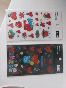 Korean BT21 sticker Sheets Pack Of 2