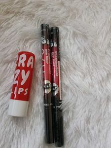 2 eye Liner And 1 Lipbam