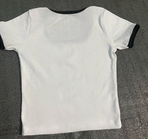White Crop Top For Women