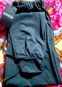 Shein Drawstring Waist High Rise Cuffed Skinny Fit