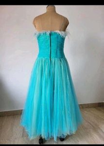 Turquoise Tulle Corset Gown