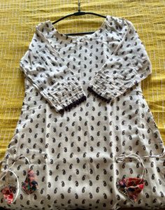 Pure Chanderi Paisley Print Kurta