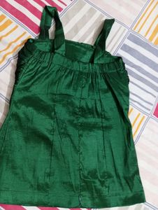 Dark Green Colour Party Wear Top