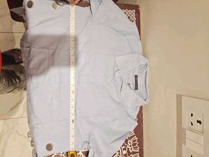 M&amp;S Light Blue Striped Shirt Fixed Price