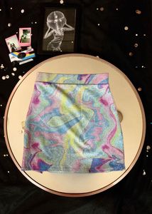 Y2K Swirl Mini Skirt🤍🪩