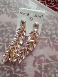 Sparkling Blush Crystal Drop Earrings