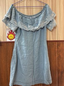 Pepe Jeans Off Shoulder Dress