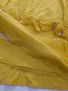 Yellow kurta cum gown