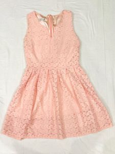 Peach net dress