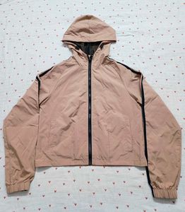 Stylish Light Pink Hooded Jacket