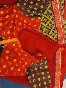 Red colour designer georgette saree