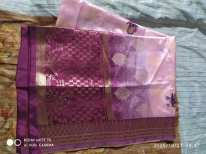 Elegant Pink Floral dupatta
