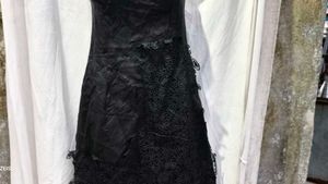 20211. Black Lace Party Dress