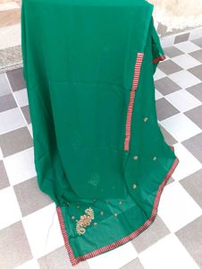 Embroidery Work Saree 🟢