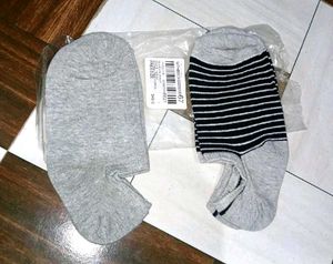 Stylish Silver Socks Combo | 2 Pairs | Unisex | 🩶