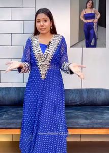 Elegant Blue Kurta3 Pc  Set