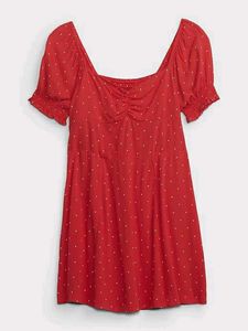 Puff Sleeve Mini Dress