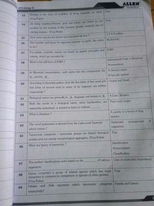 NCR Biology Class XI - ALLEN