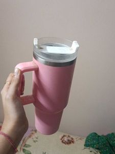 Pink Tumbler with Handle
