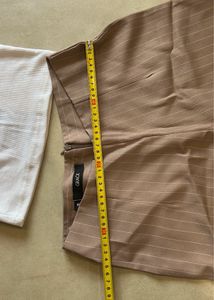 Pinstripe Pants &amp; White Tank Top Set