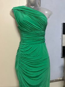 H&amp;M branded Green One-Shoulder Bodycon Dress