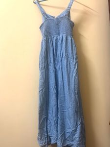 Denim Button-Down Midi Dress