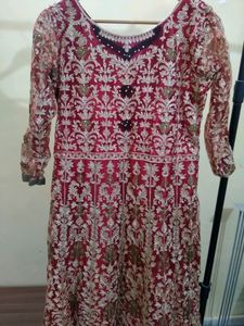 Beautiful Red Gown Full Embroidery