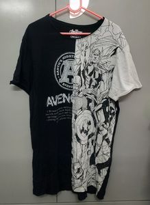 Marvel Avengers| Black Oversized T-shirt | Unisex