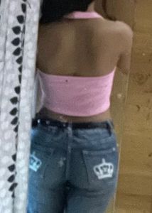 pink halterneck cropped top
