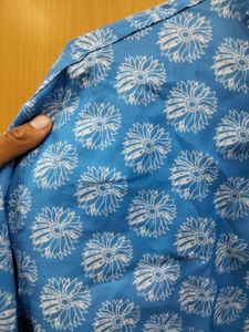 Blue Printed Kurta XxL (V)