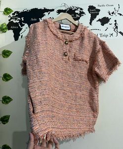 Karl Lagerfeld Tweed Top