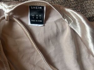 Metallic Satin tie back Top