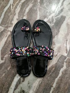 Colorful Beaded Toe-Ring Sandals