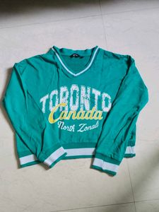 Green Printed Sweatshirt