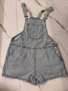 Denim Overalls Shorts