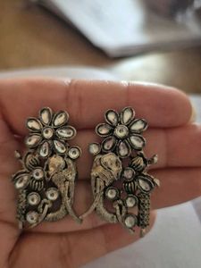 Elephant Floral Stud Earrings