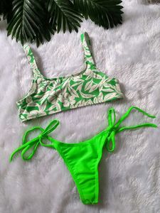 Fluorescent Green Sexy Bikini Set 👙