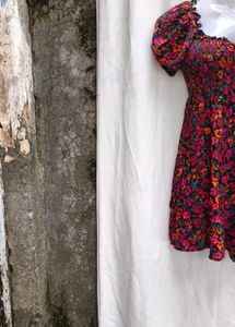 8210. Floral Print Mini Dress