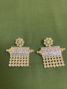 MEENAKARI GOLDEN EARRINGS