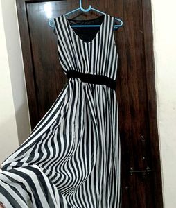 Striped Sleeveless Maxi Dress