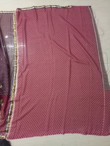 Maroon &amp; Brown Heavy Saree