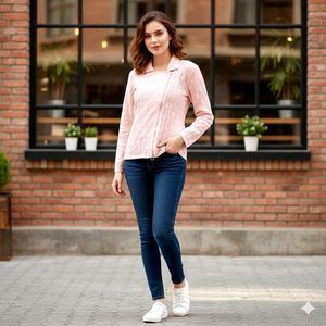 Elegant Lace Jacket Cum Top